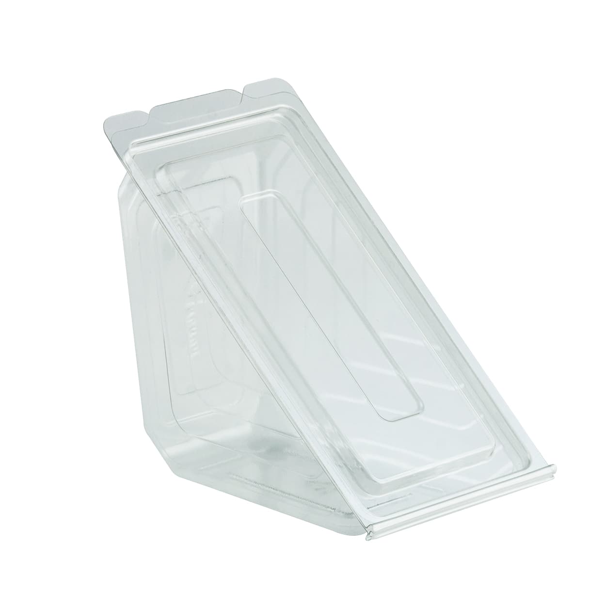 Sandwich Cold Wedge Hinged With Flat Lid PET Clear Triangle 252/Case