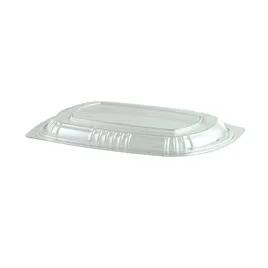 Lid Dome 1 Compartment RPET Clear Rectangle For Cold Container Unhinged 250/Case