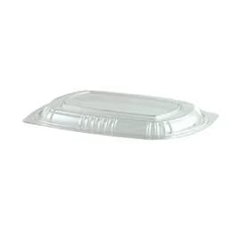 Lid Dome 1 Compartment RPET Clear Rectangle For Cold Container Unhinged 250/Case