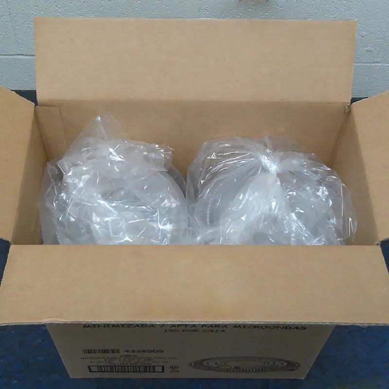 Lid Dome 8.5 IN 1 Compartment PP Clear Round For 24-48 OZ Bowl Unhinged Anti-Fog 150/Case