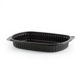 Take-Out Container Base 7X10 IN PP Black Microwave Safe 250/Case