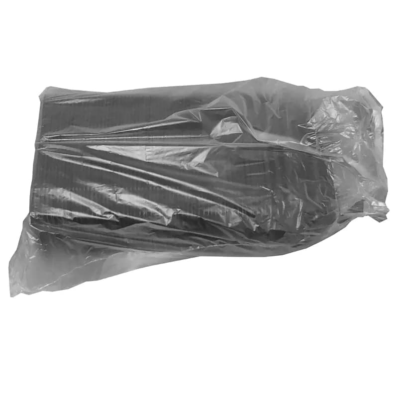 Take-Out Container Base 7X10X1.25 IN 2 Compartment PP Black Microwave Safe 250/Case