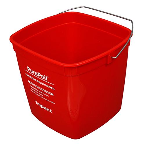 Impact® Utility PuraPail Sanitizer Pail 6 QT PE Red 12 Count/Case