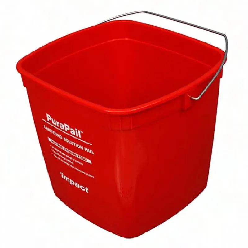 Impact® Utility PuraPail Sanitizer Pail 6 QT PE Red 12 Count/Case