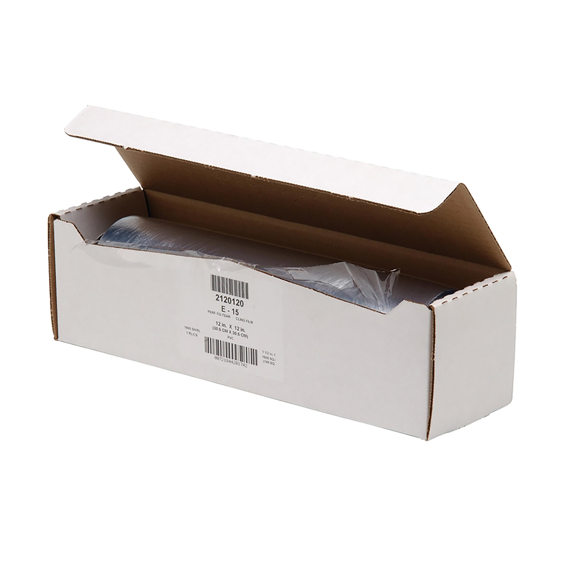 Multi-Purpose Cling Film Sheet 12X12 IN PVC Clear Perforated With Dispenser Box Freezer Safe 1600/Roll