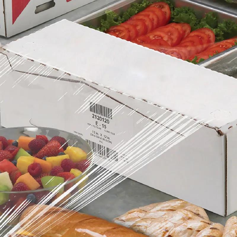 Multi-Purpose Cling Film Sheet 12X12 IN PVC Clear Perforated With Dispenser Box Freezer Safe 1600/Roll