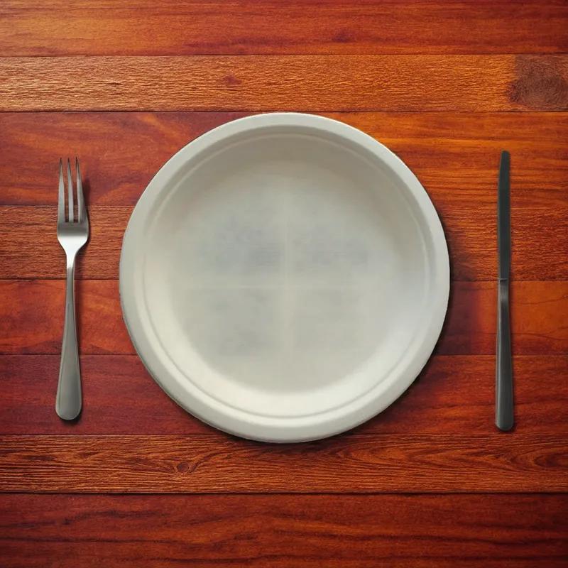 Plate 10 IN Sugarcane White Round 250/Case