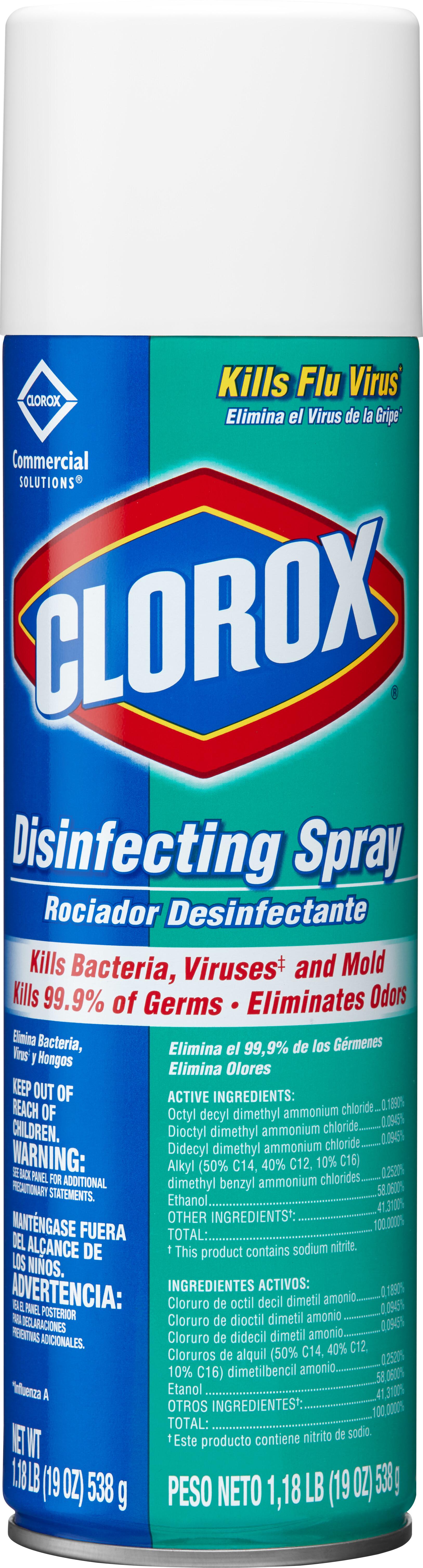 Clorox® Fresh Scent Disinfectant 19 FLOZ Multi Surface Aerosol Spray Antibacterial 12/Case