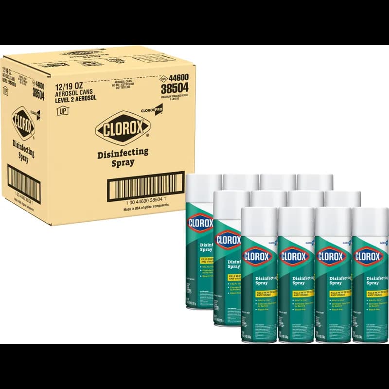 Clorox® Fresh Scent Disinfectant 19 FLOZ Multi Surface Aerosol Spray Antibacterial 12/Case