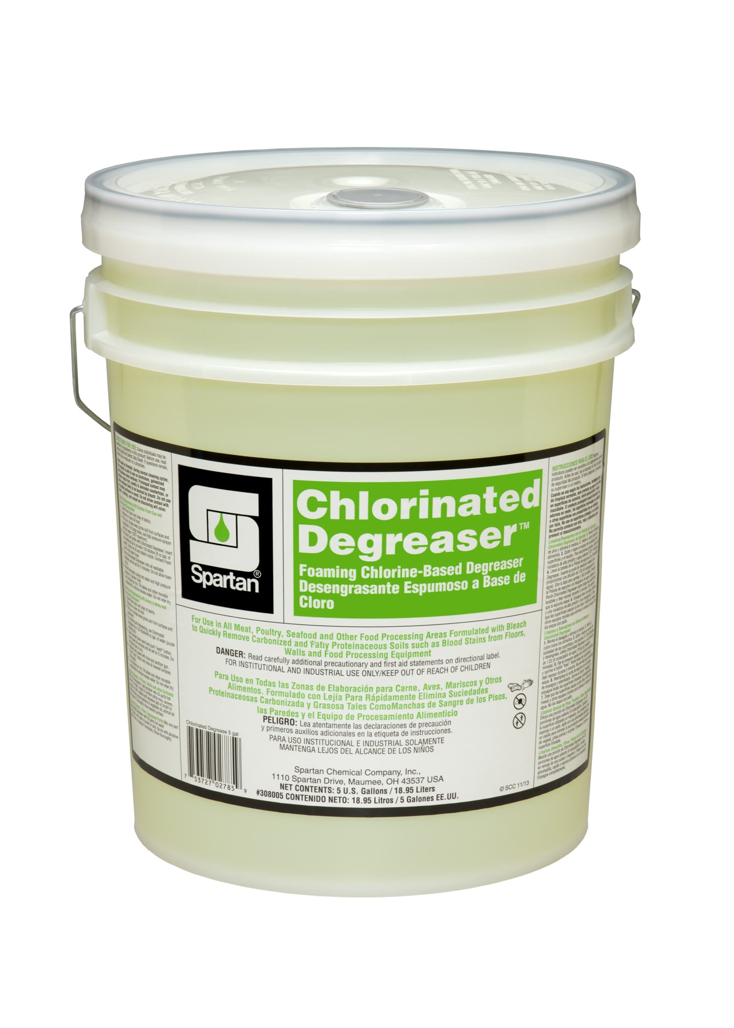 Degreaser 5 GAL Heavy Duty Alkaline Concentrate Chlorinated Bleach 1/Pail