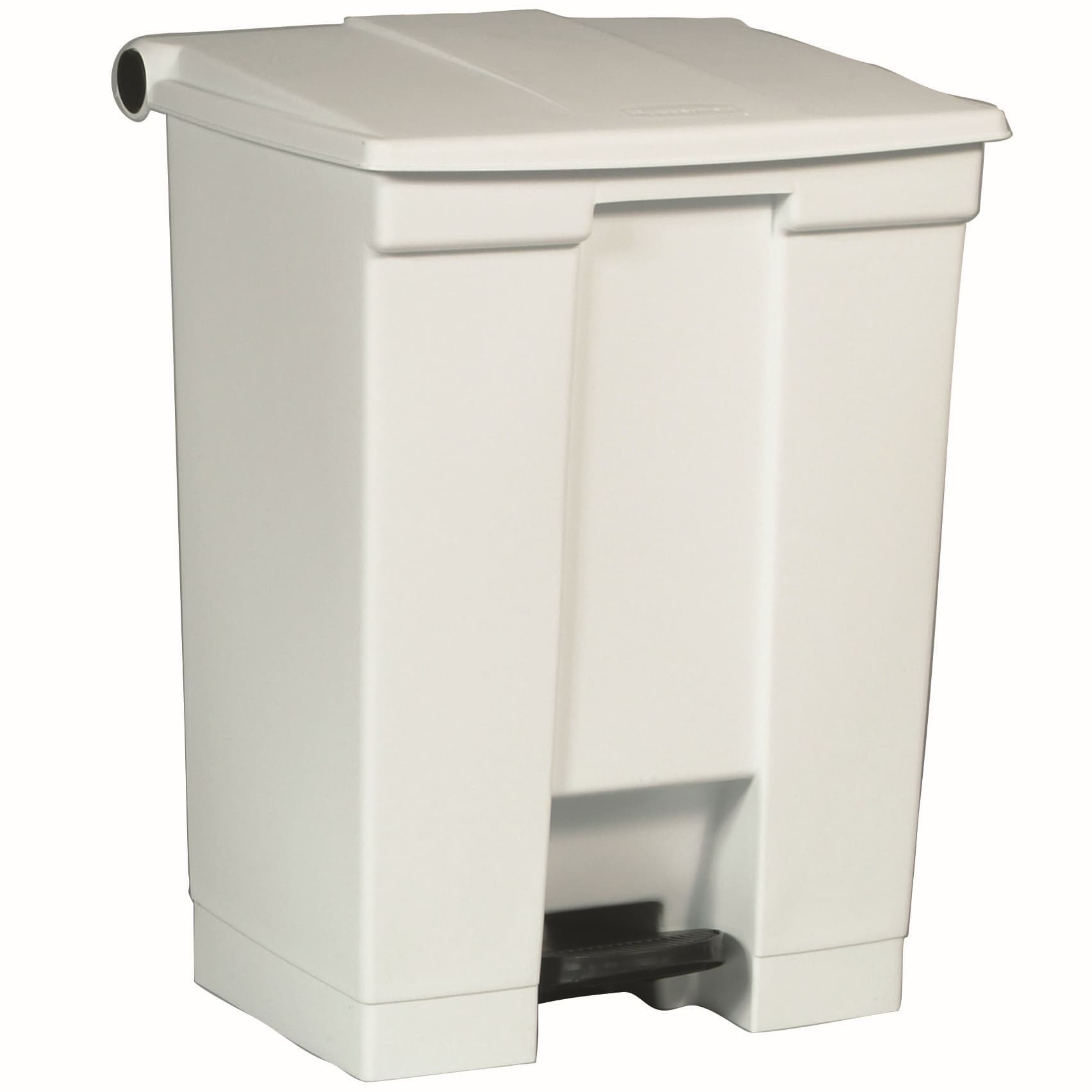 Trash Can 18 GAL White Plastic Step-On Commercial 1/Each