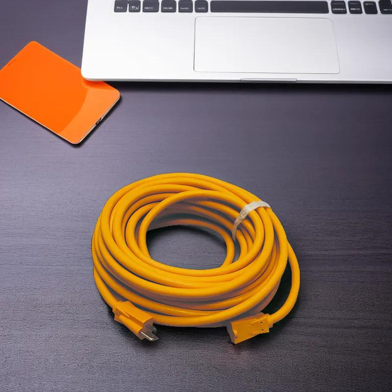 Extension Cord 50 FT Red Yellow 600V 14/3 Gauge/Conductor 1/Each