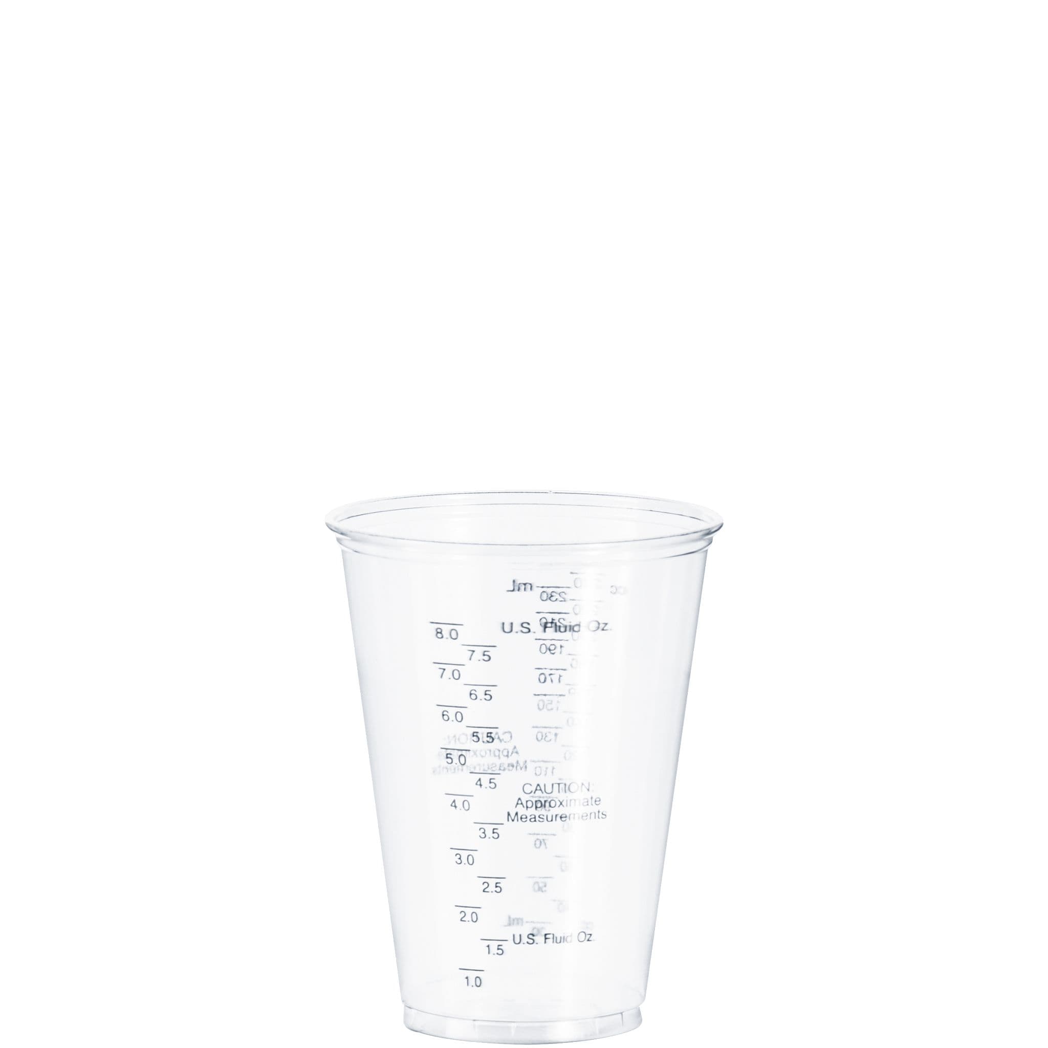 Dart® Cold Cup Medical 10 OZ PET Clear Graduated 50 Count/Pack 20 Packs/Case 1000 Count/Case