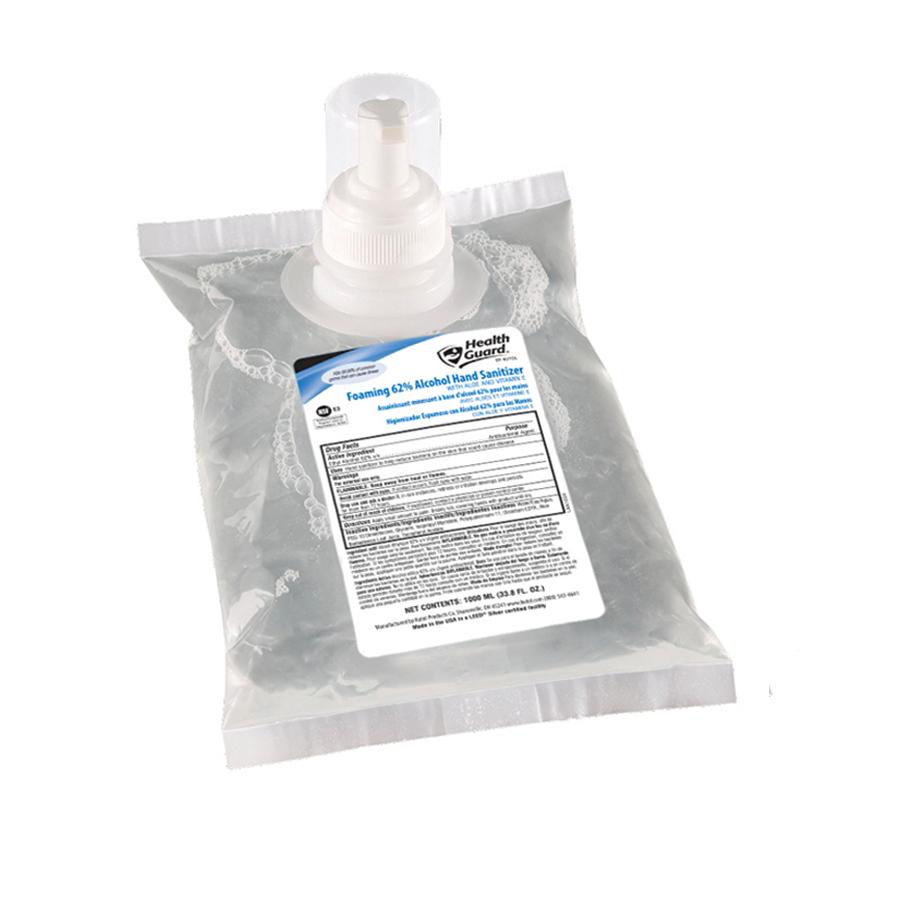 Hand Sanitizer Foam 1 L Unscented Fragrance Free Clear 62% Ethyl Alcohol 6/Case