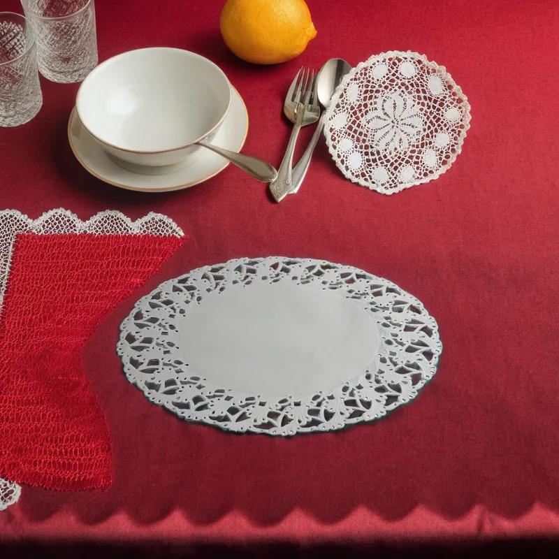 Doily 8 IN Paper White Lace Round 500/Box