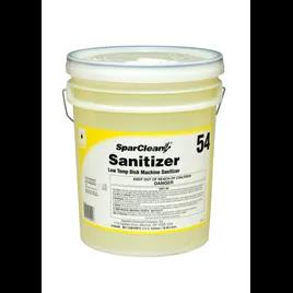 SparClean® Sanitizer 54 Unscented Dishmachine Sanitizer 5 GAL Alkaline Liquid 1/Pail