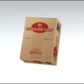 Subwrap Hoagie & Sub Wrap Wax Paper 15X20 IN Bleached Kraft Paper 50LB 50/Case