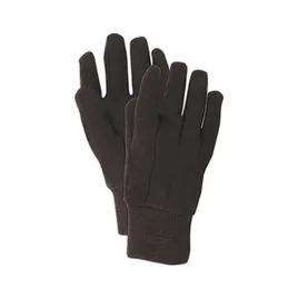 Gloves Large (LG) Brown Cotton Clute Cut Knit Wrist 1/Dozen