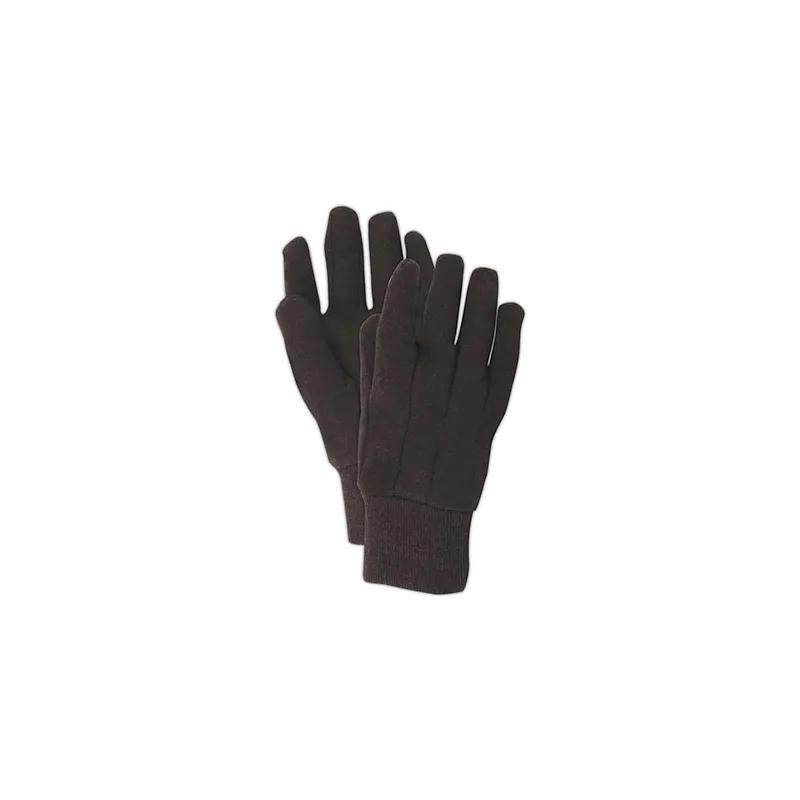 Gloves Large (LG) Brown Cotton Clute Cut Knit Wrist 1/Dozen