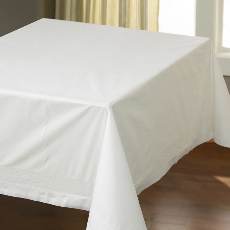 Table Cover 82X82 IN Paper Poly Blend White 25/Case