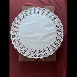 Doily 18 IN Paper White Lace Round 125/Box