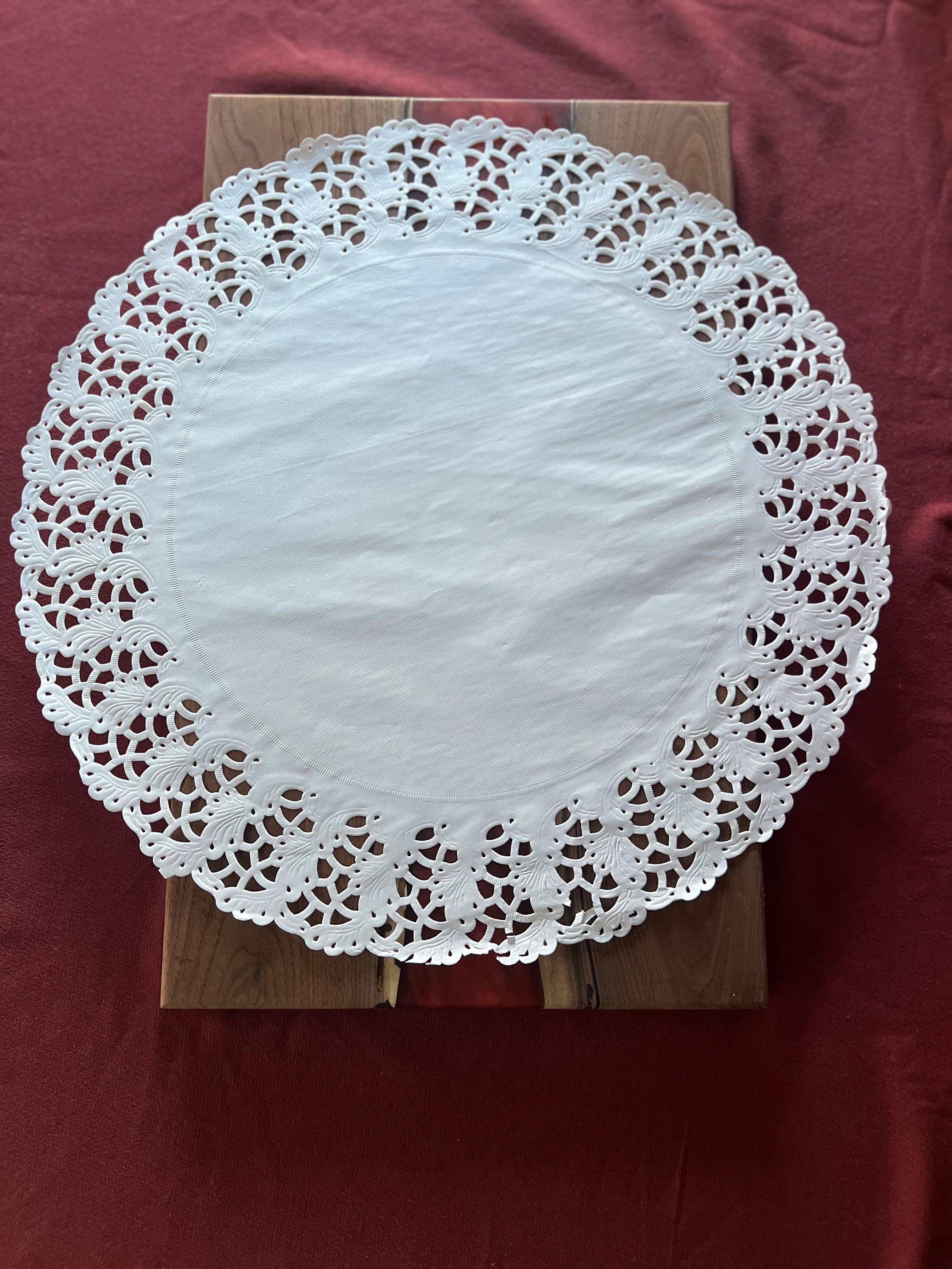 Doily 18 IN Paper White Lace Round 125/Box