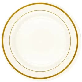WNA Plate 6 IN Plastic White Gold 150/Case
