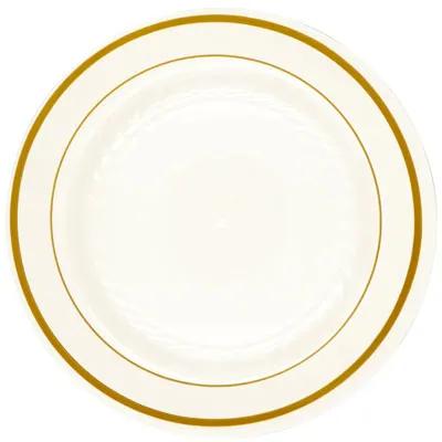 WNA Plate 6 IN Plastic White Gold 150/Case