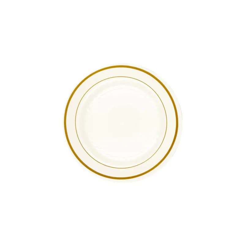WNA Plate 6 IN Plastic White Gold 150/Case