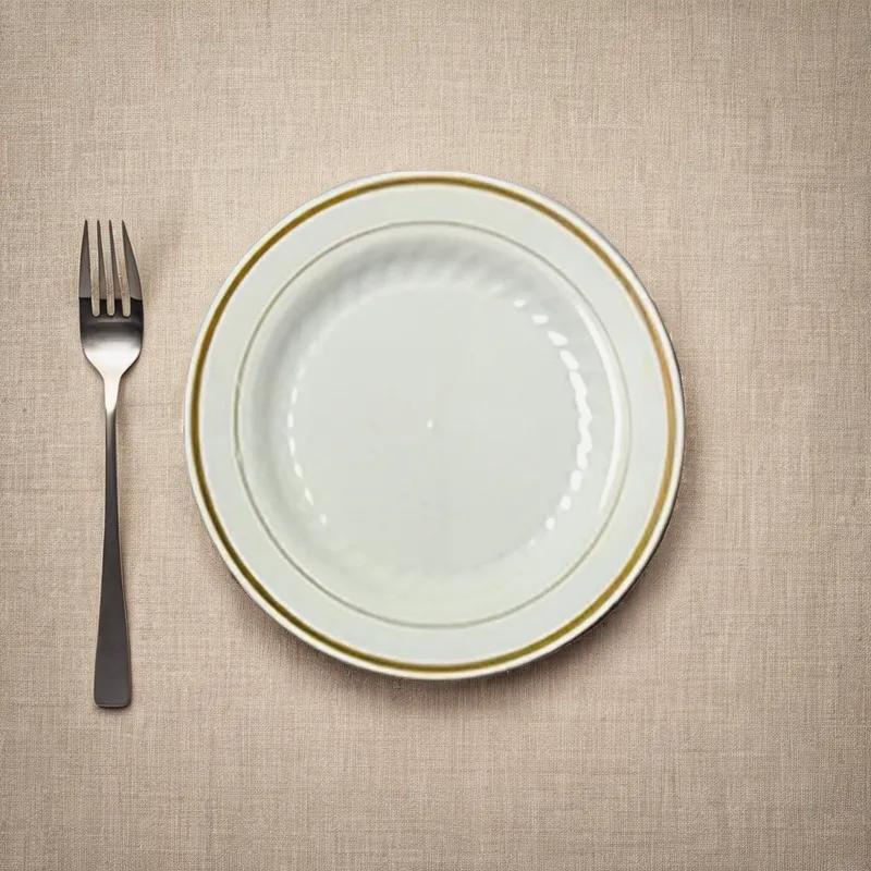 WNA Plate 9 IN Plastic White Gold 120/Case