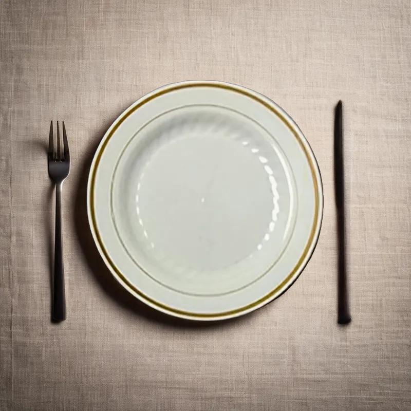 WNA Plate 9 IN Plastic White Gold 120/Case