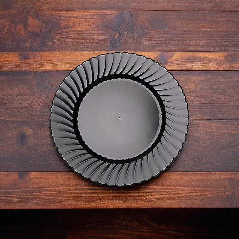 WNA Plate 10.25 IN Plastic Black 144/Case