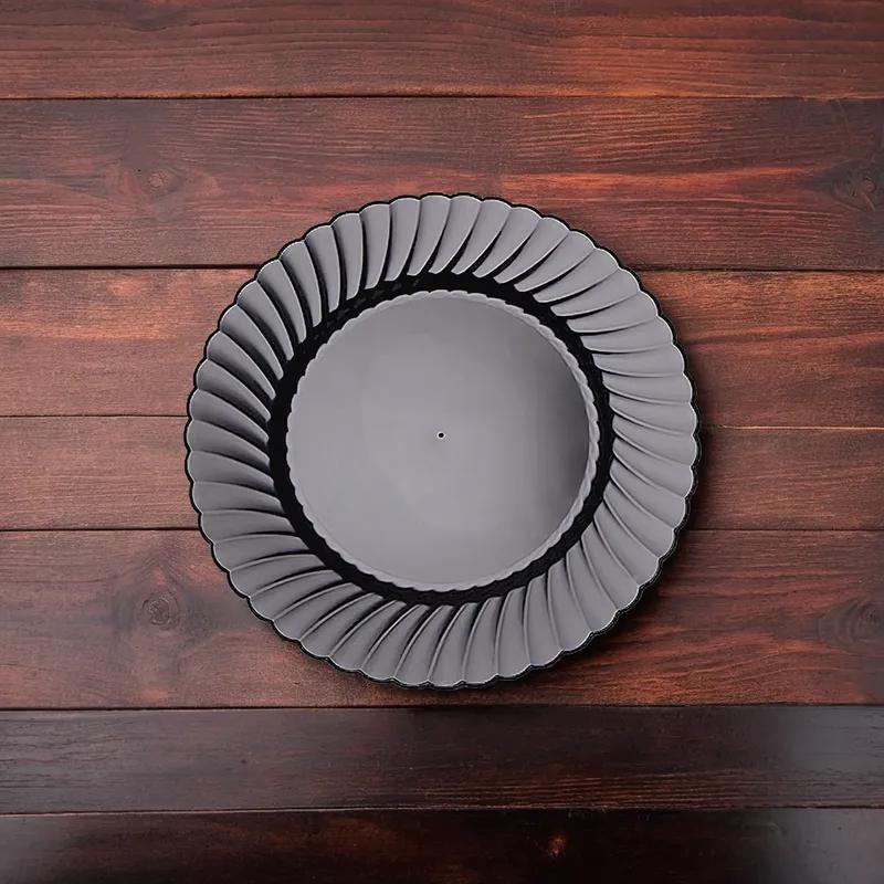 WNA Plate 10.25 IN Plastic Black 144/Case