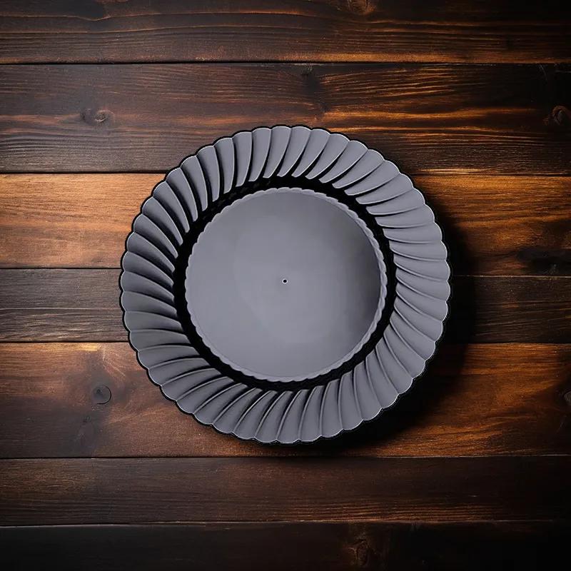 WNA Plate 10.25 IN Plastic Black 144/Case
