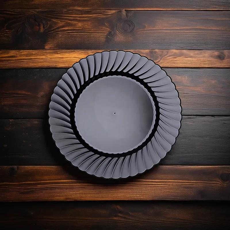 WNA Plate 10.25 IN Plastic Black 144/Case