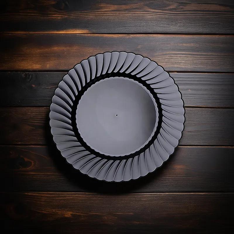 WNA Plate 10.25 IN Plastic Black 144/Case