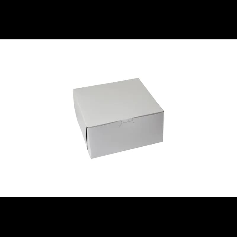 Bakery Box 8X8X4 IN Paperboard White Corner Lock 1-Piece 1/Bundle