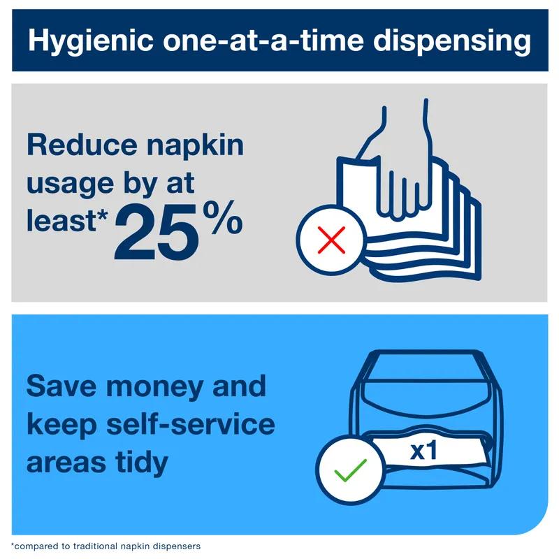 Tork Xpressnap® N4 Napkin Dispenser 12.1X7.5X5.7 IN Licorice Plastic Countertop Signature Range 1/Each