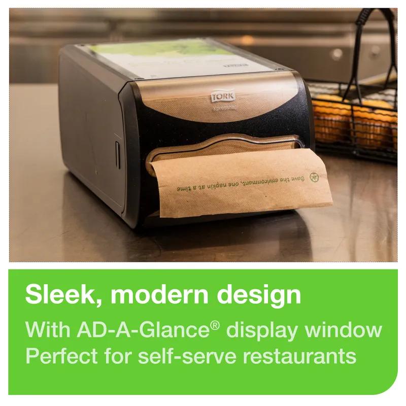 Tork Xpressnap® N4 Napkin Dispenser 12.1X7.5X5.7 IN Licorice Plastic Countertop Signature Range 1/Each