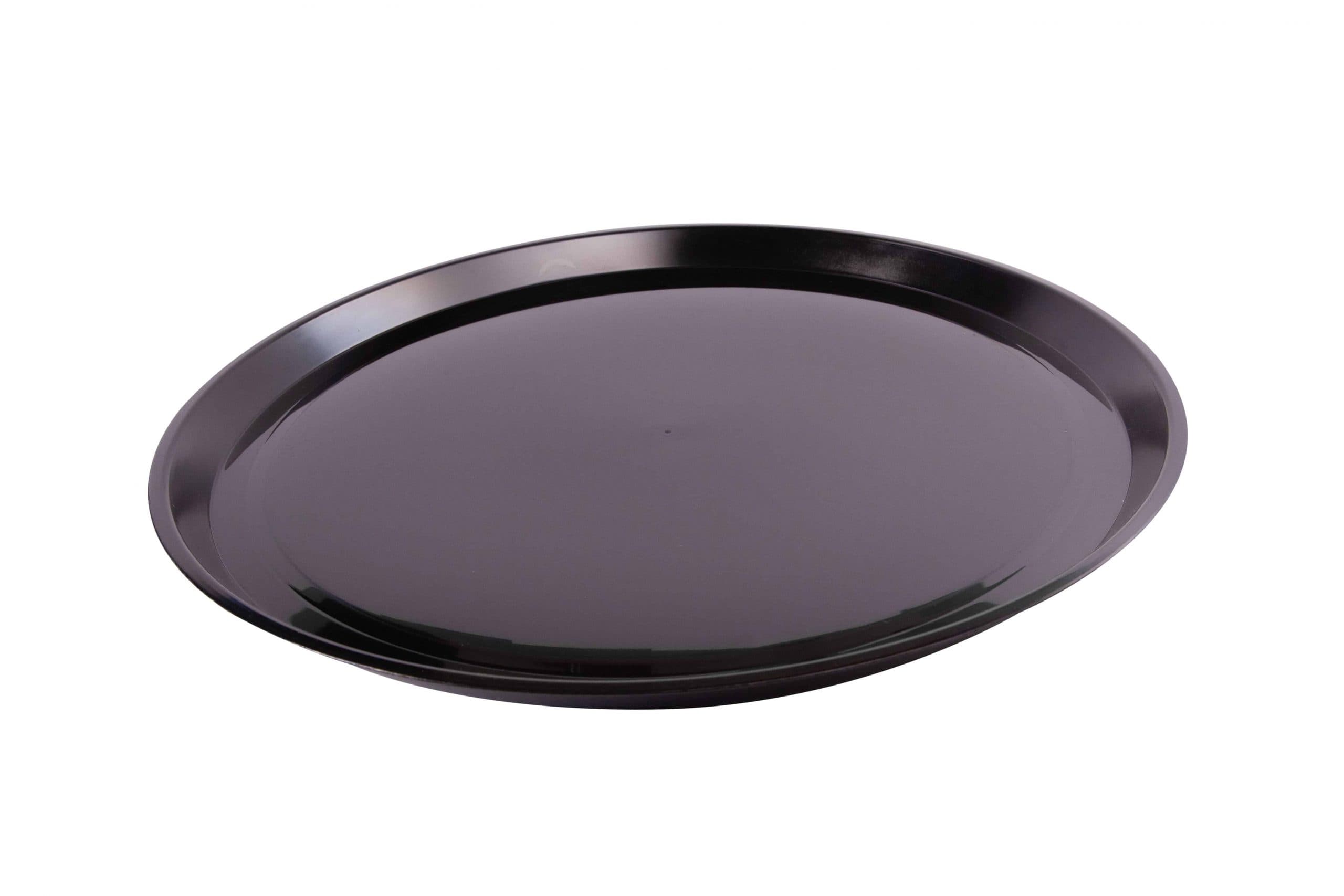 RediServ PartyPak Serving Tray Base 18X1 IN PS Black Round 25/Case