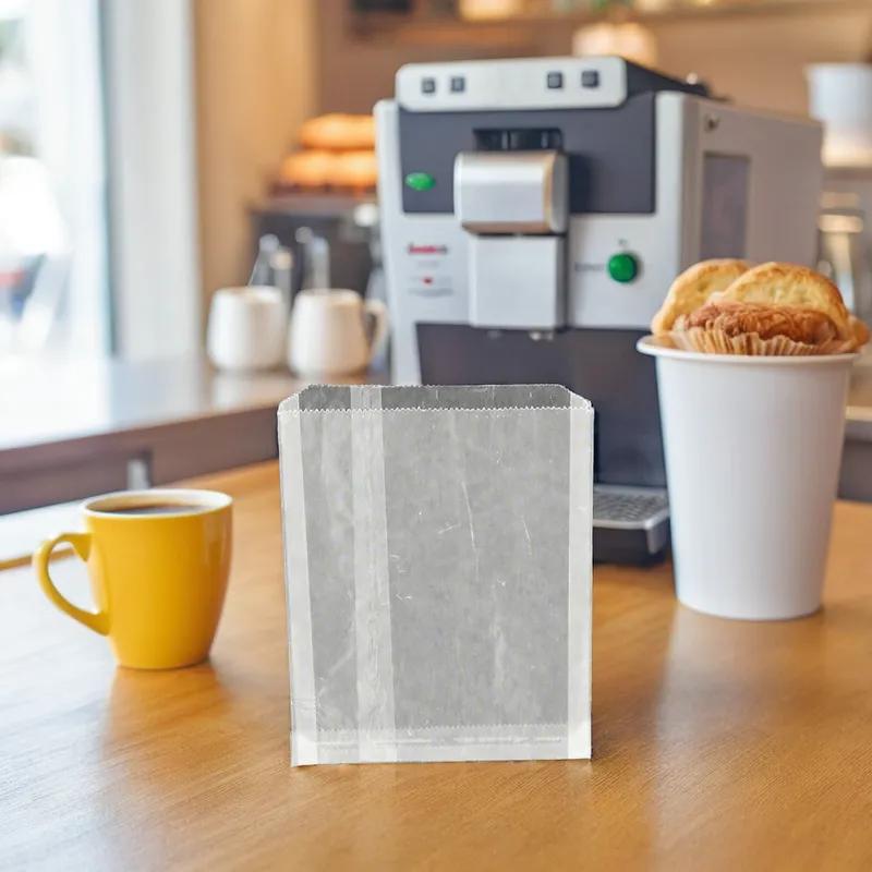 Sandwich Bag 6X1X7 IN Wet Wax Paper White Panda Gusset 6000/Case