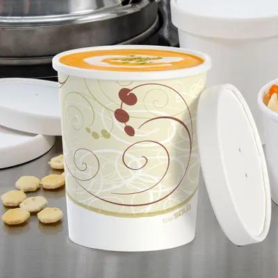 Solo® Flexstyle® Food Container Base & Lid Combo With Flat Lid 32 OZ DSP Symphony® Stock Print 25 Count/Pack 10 Packs/Case