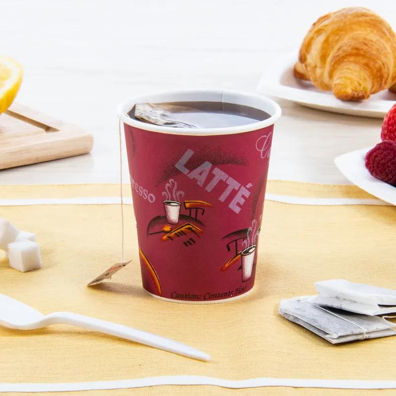 Solo® Hot Cup Tall 10 OZ SSP Multicolor Bistro® 50 Count/Pack 20 Packs/Case 1000 Count/Case