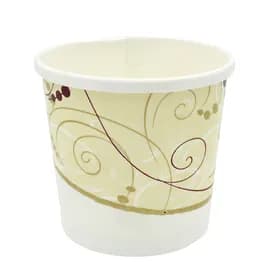 Solo® Flexstyle® Food Container Base & Lid Combo 12 OZ Double Wall Poly-Coated Paper Symphony Round 250/Case