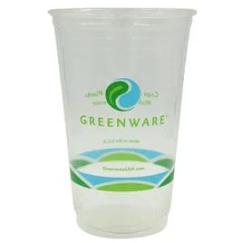 Greenware® Cold Cup 20 OZ PLA Clear Stock Print 1000/Case