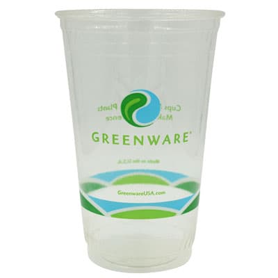 Greenware® Cold Cup 20 OZ PLA Clear Stock Print 1000/Case