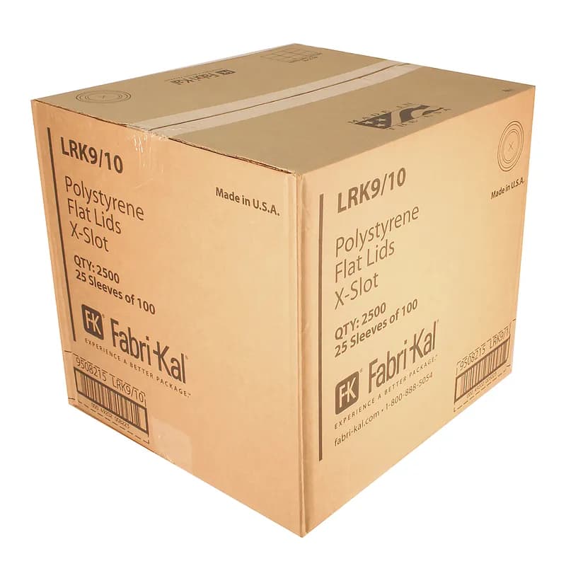 RK Lid Flat 3.2X0.3 IN HIPS Translucent For 9-10 OZ Cold Cup With Hole Identification 2500/Case