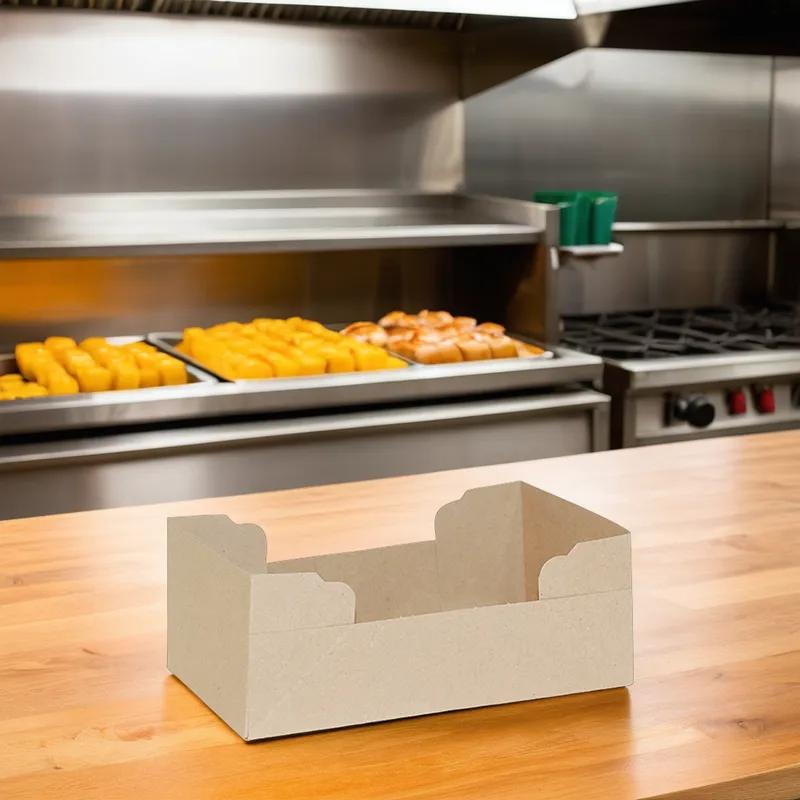 Take-Out Box Carry Tray 10X5.875X3.875 IN Chipboard Rectangle 400/Case