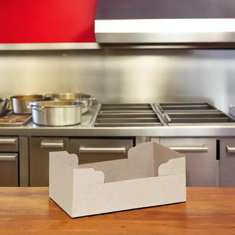 Take-Out Box Carry Tray 10X5.875X3.875 IN Chipboard Rectangle 400/Case
