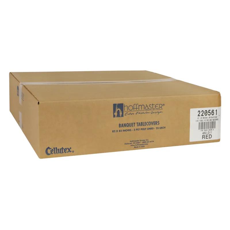 Table Cover 82X82 IN Paper Poly Blend Red Square 1/Case